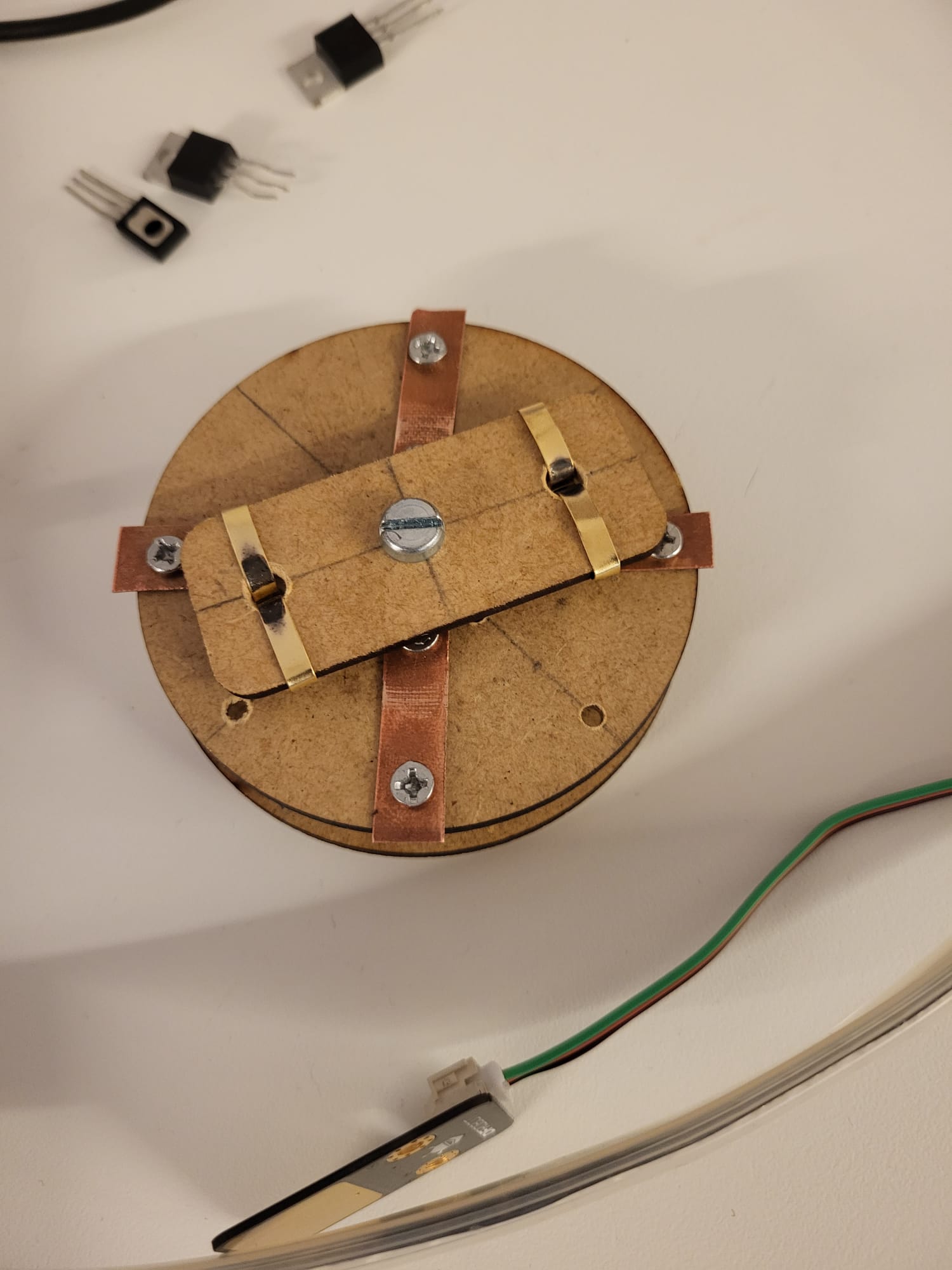 Top view of the rotation mechanism